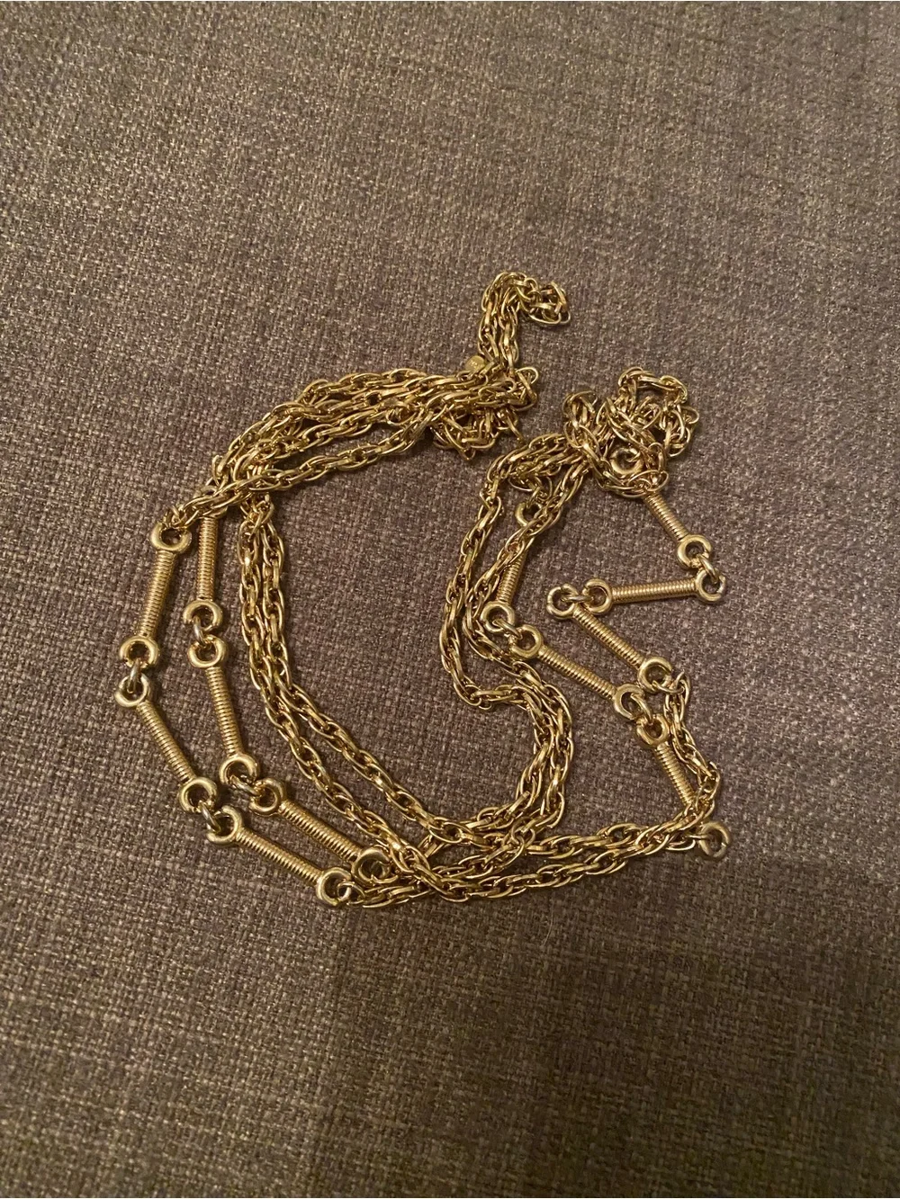Vintage Monet Statement Chain Necklace with Monet Pendent